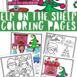 ELF ON THE SHELF COLORING PAGES