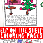 Free printable elf on the shelf coloring pages