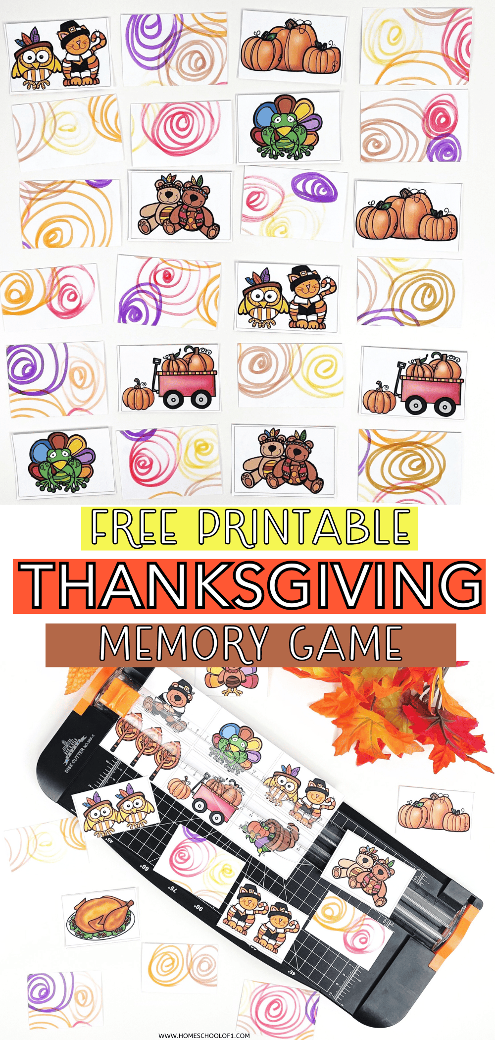 FREE PRINTABLE THANKSGIVING MEMORY GAME