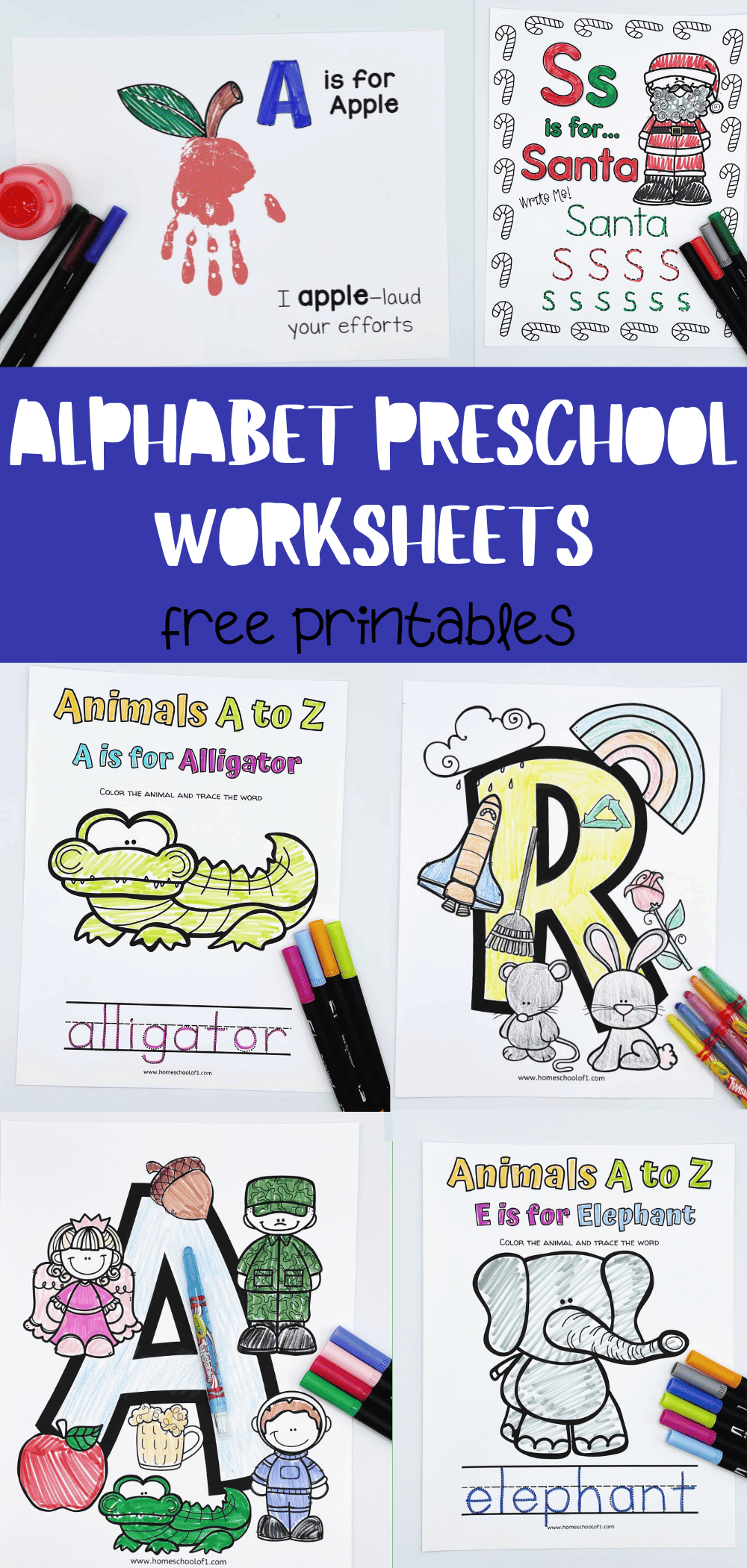 alphabet free printable preschool worksheets