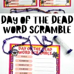 day of the dead word scramble