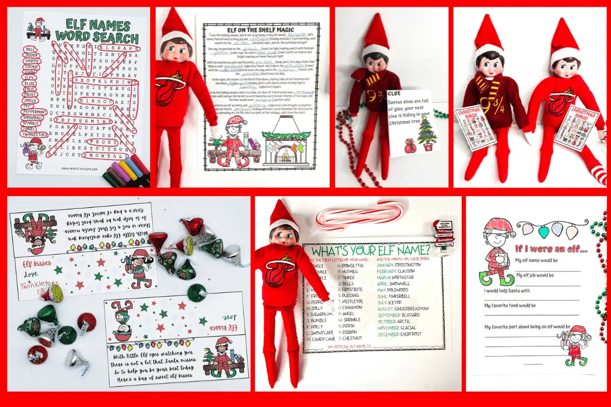 elf on the shelf free printables