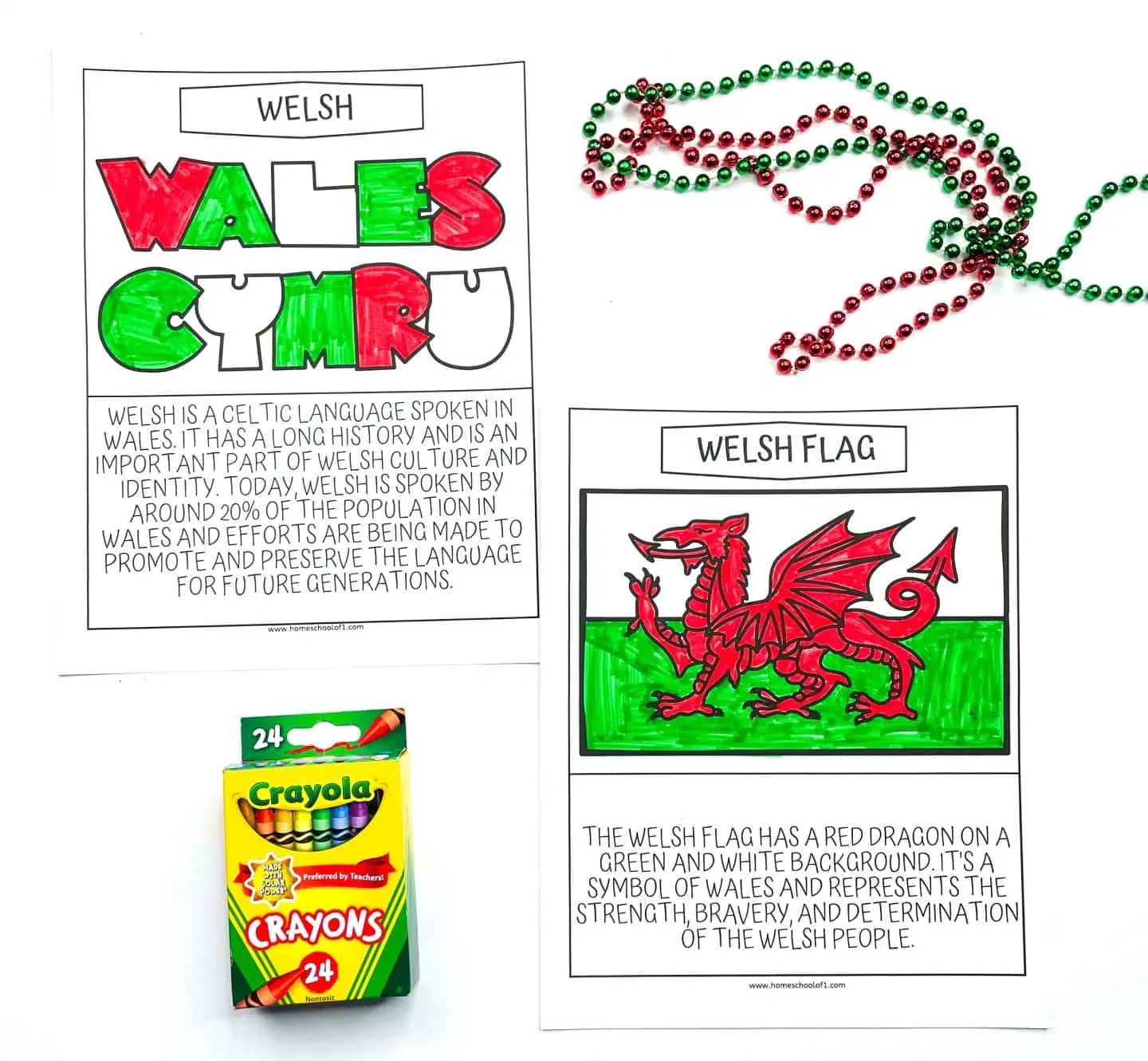 free welsh coloring sheets