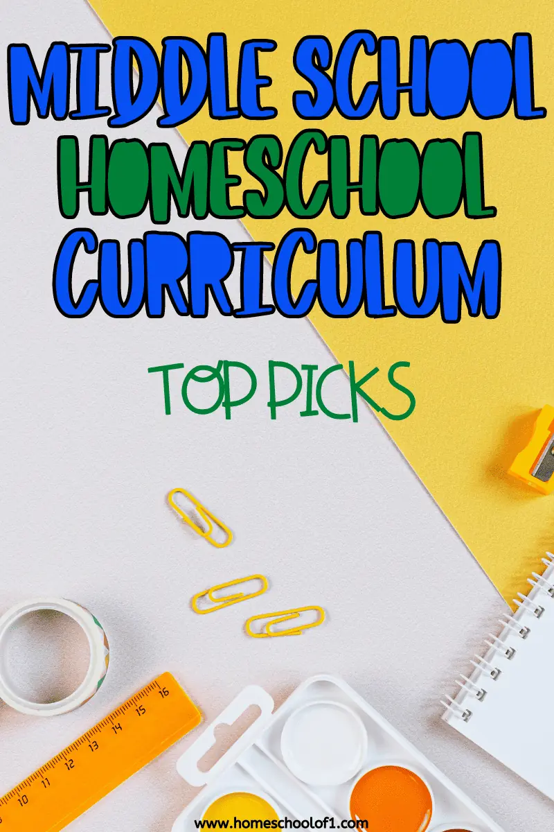 homeschool middle school curriculum