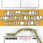 printable monthly calendar with holidays