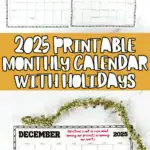 printable monthly calendar with holidays