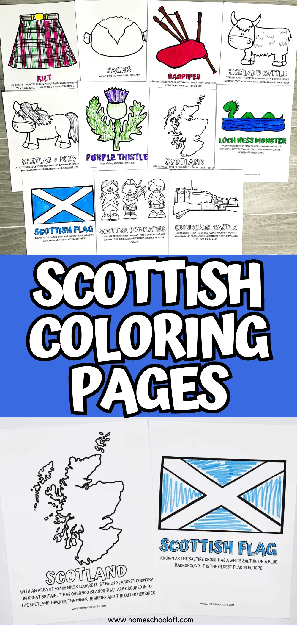 11 Free Scottish Coloring Pages for Kids