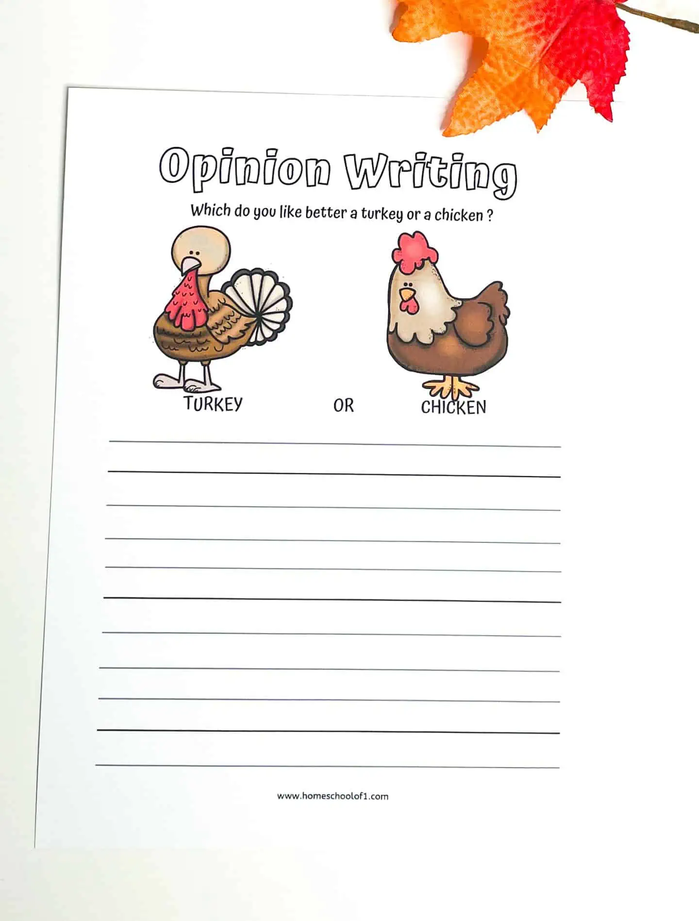 turkey writing prompt