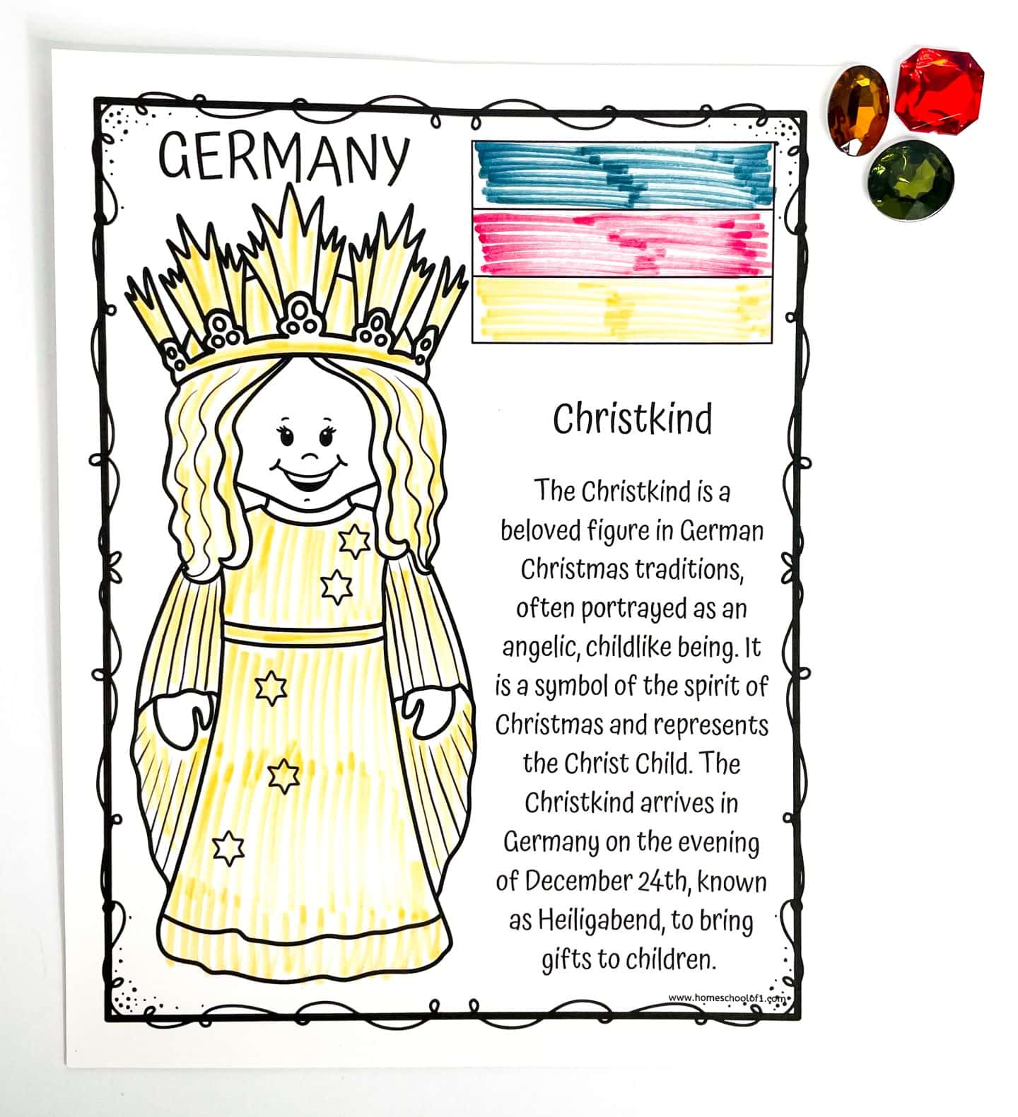 CHRISTKIND COLORING PAGE