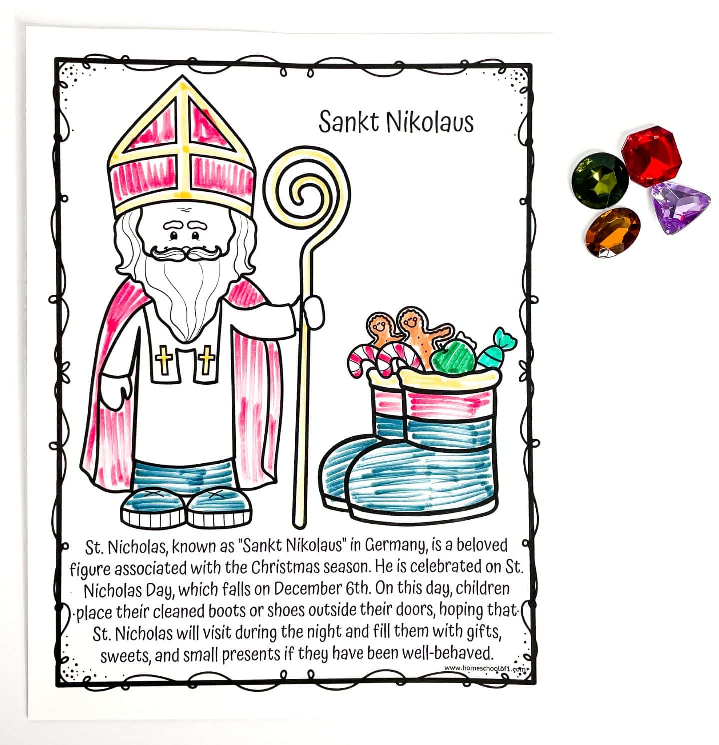 SAINT NICHOLAS COLORING PAGE