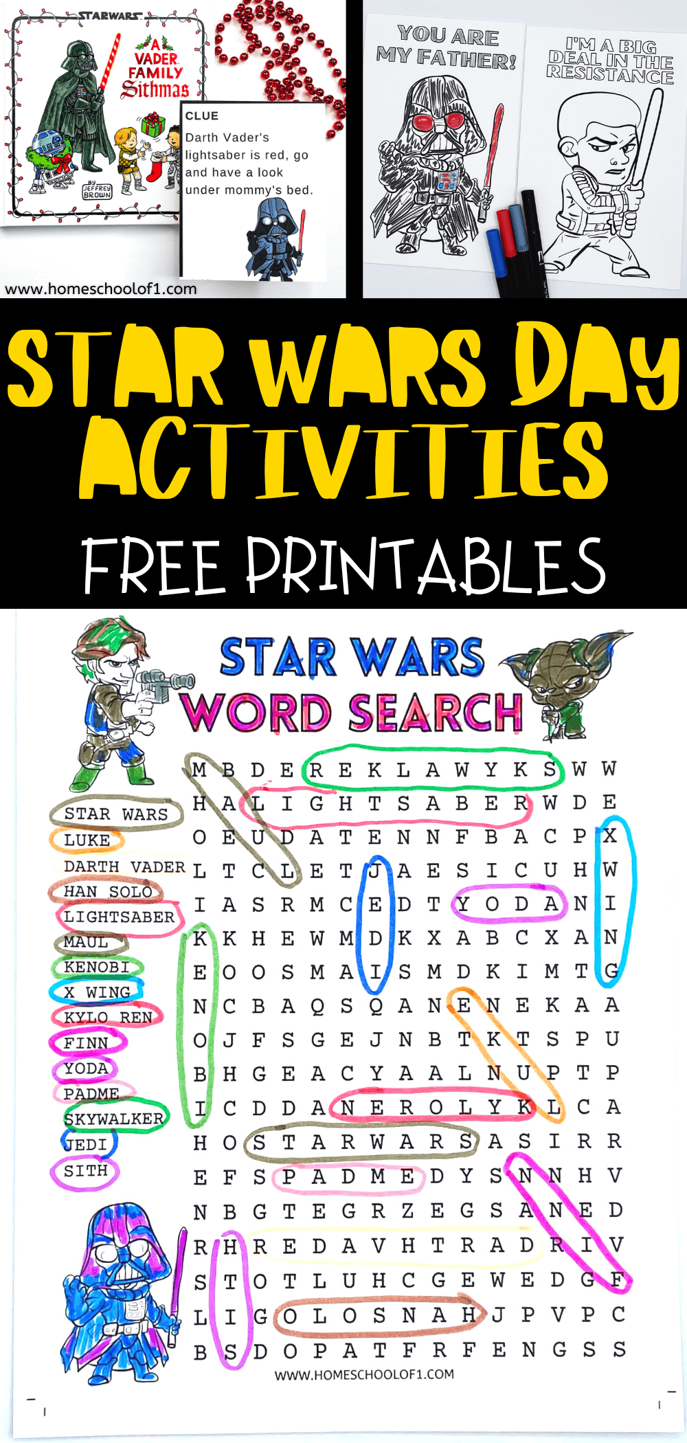 STAR WARS DAY ACTIVITIES FOR KIDS