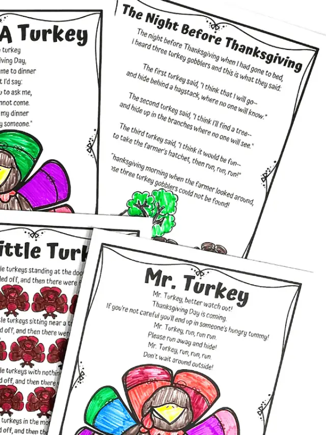 THANKSGIVING POETRY PRINTABLES