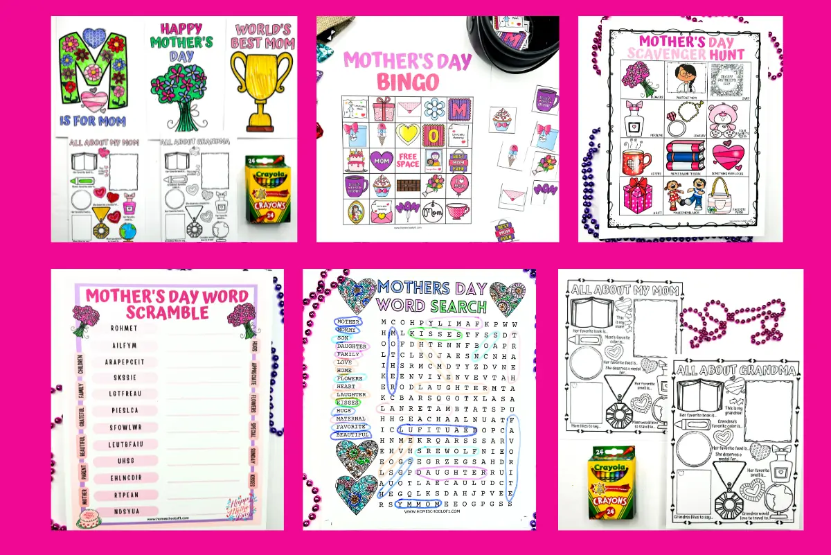 free mother's day printables for kids