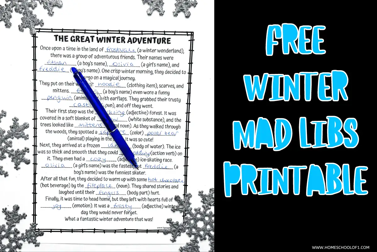 WINTER MAD LIBS PRINTABLE