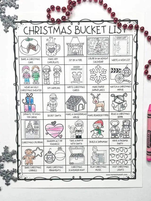 free christmas bucket list