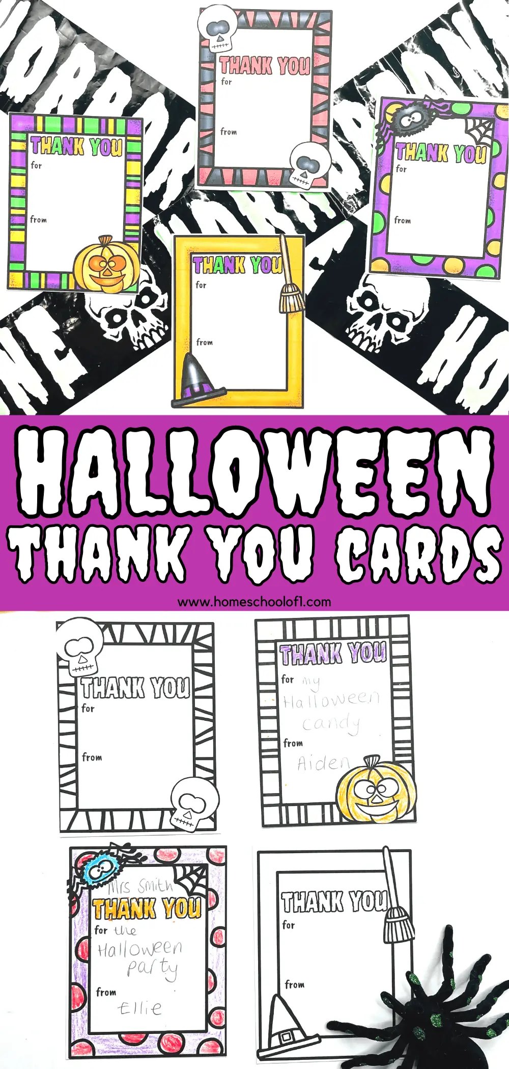 Free Halloween Thank You Cards Printable