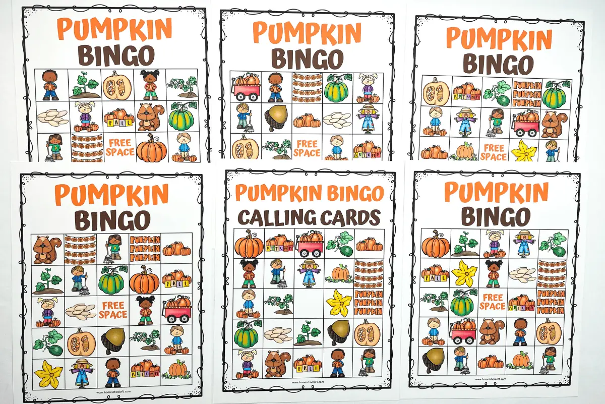 free pumpkin bingo printable