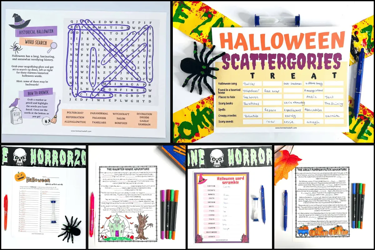 halloween word games