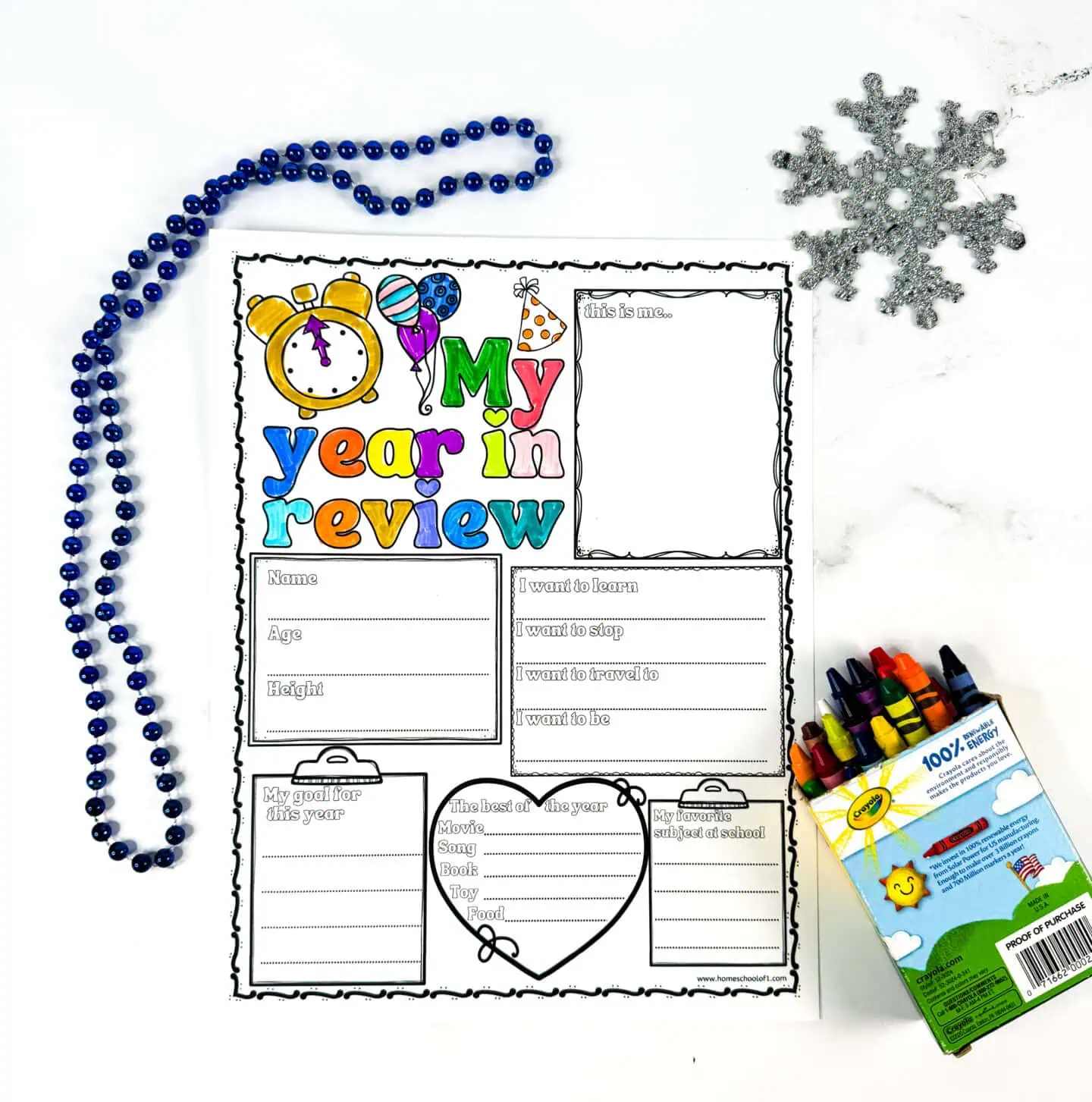 new year's resolution coloring page