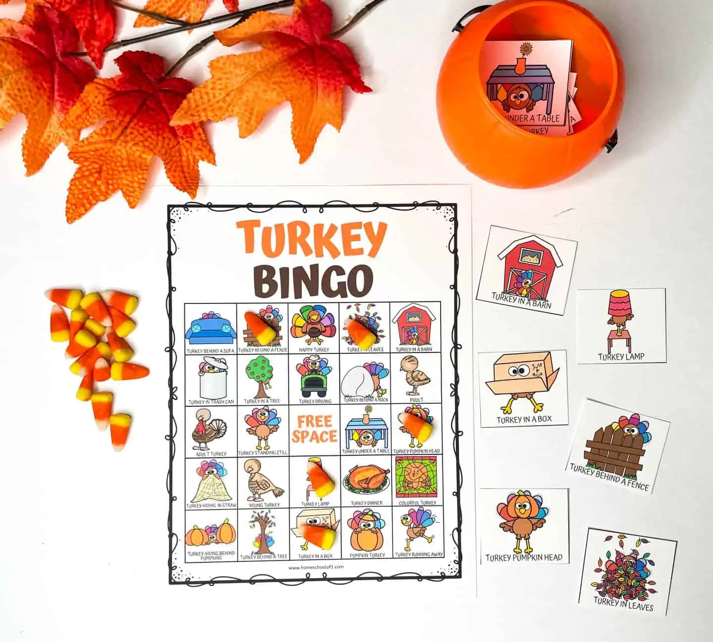 turkey bingo cards