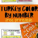 turkey color by number free printable