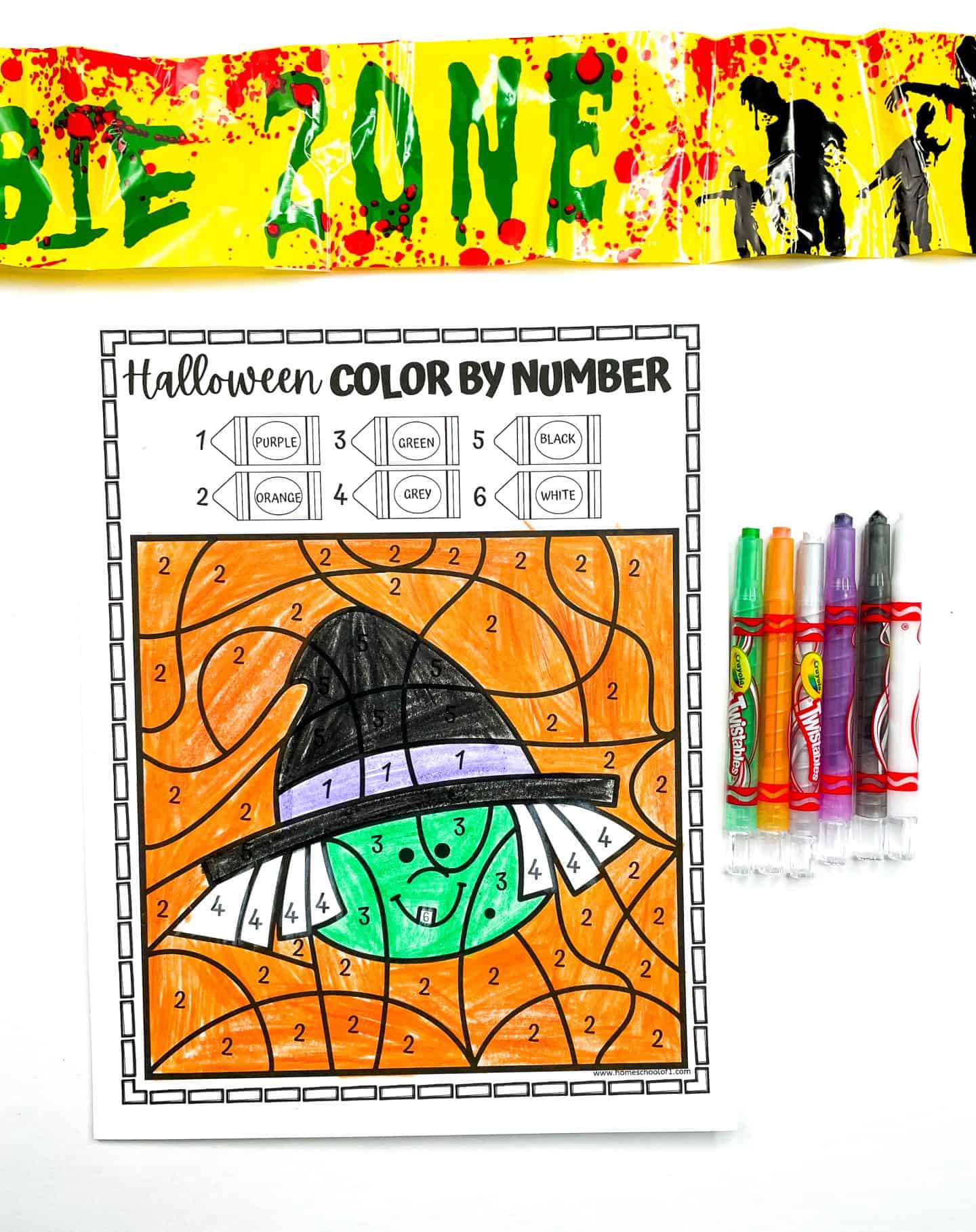 9 Halloween Color By Number Free Printables