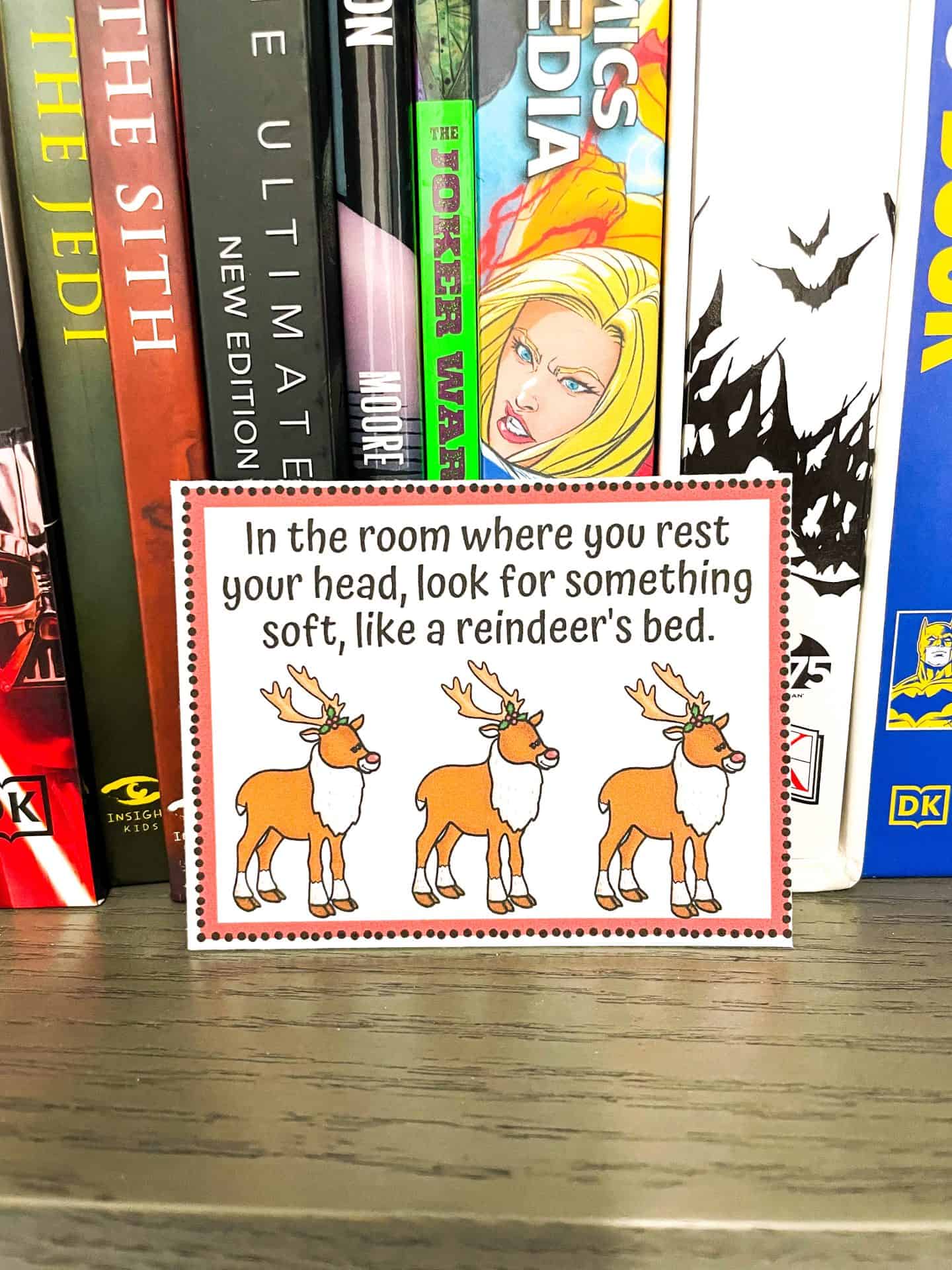 FREE REINDEER SCAVENGER HUNT CLUE PRINTABLE