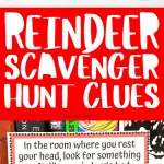 REINDEER SCAVENGER HUNT CLUES