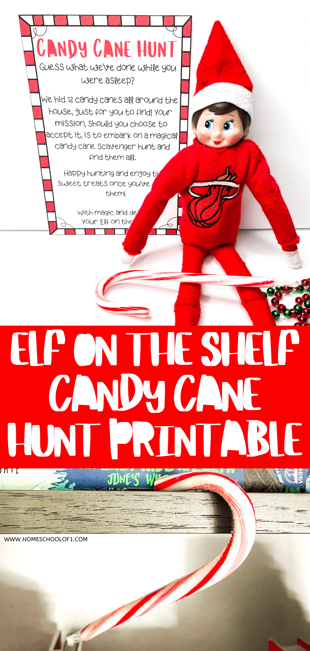 elf on the shelf candy cane hunt