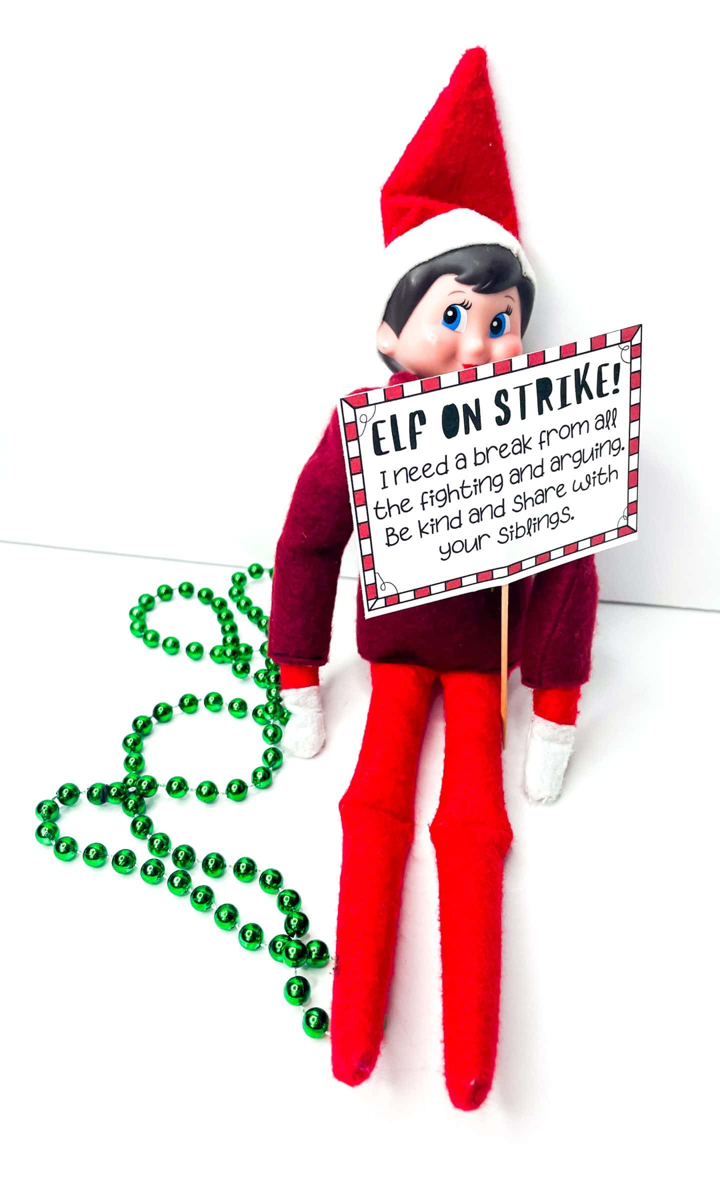 elf on the shelf on strike note