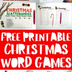 free printable christmas word games