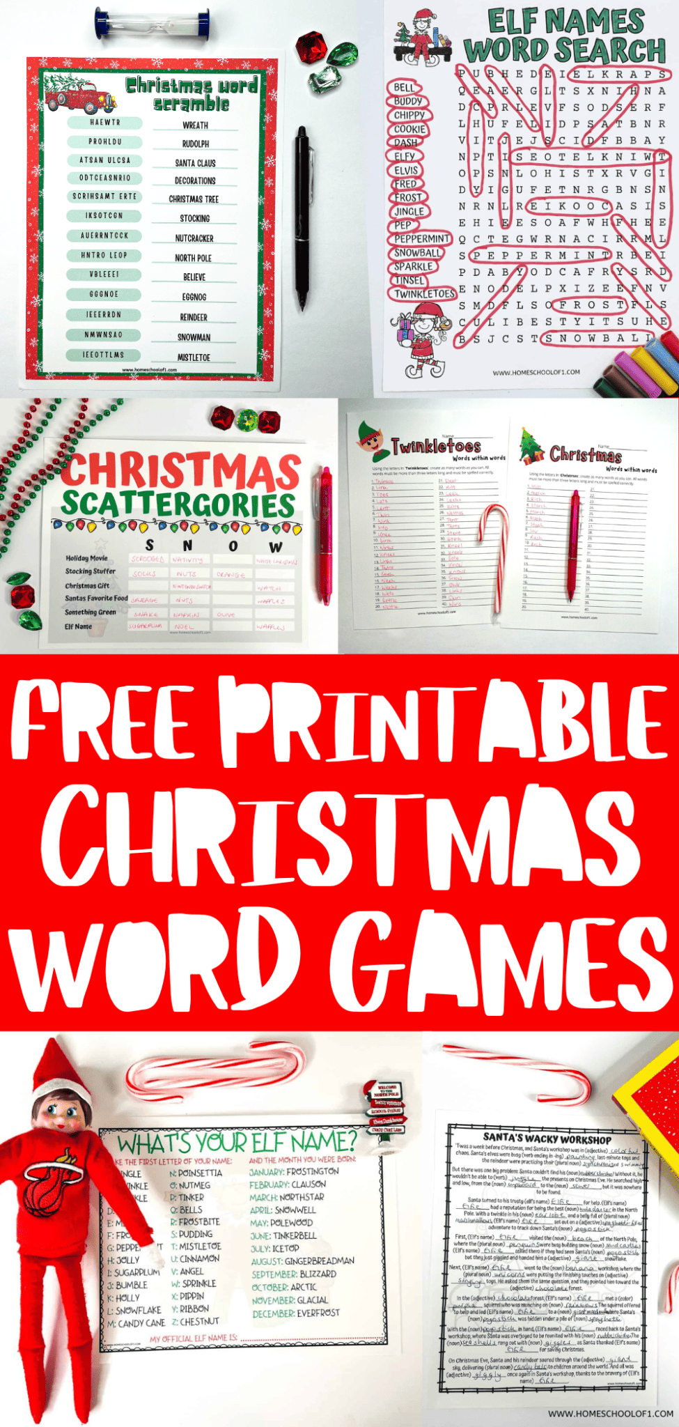 15 Free Printable Christmas Word Games For Kids