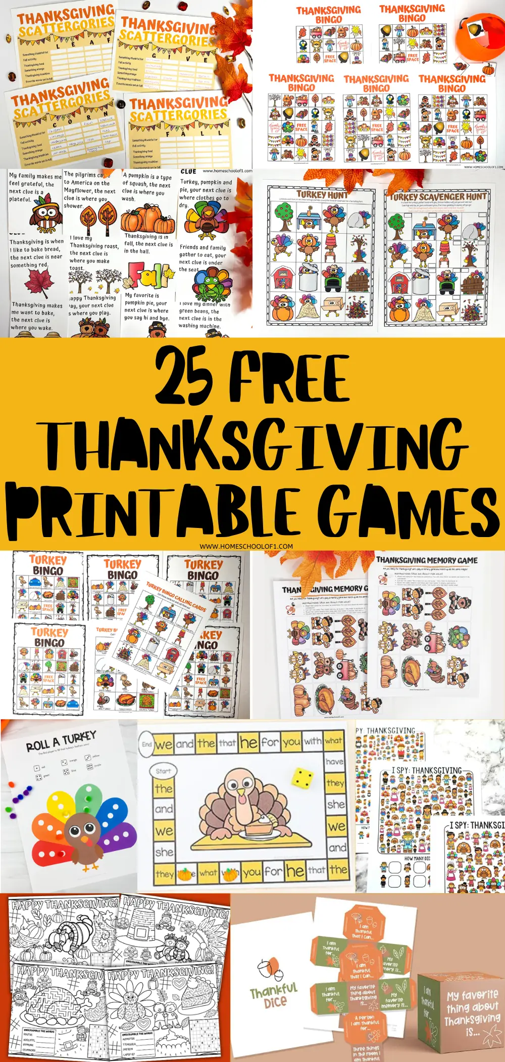 free thanksgiving printable games