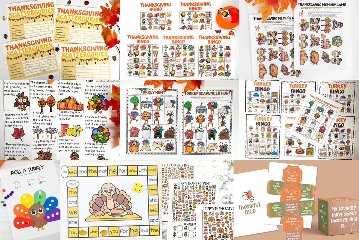 thanksgiving printable games free