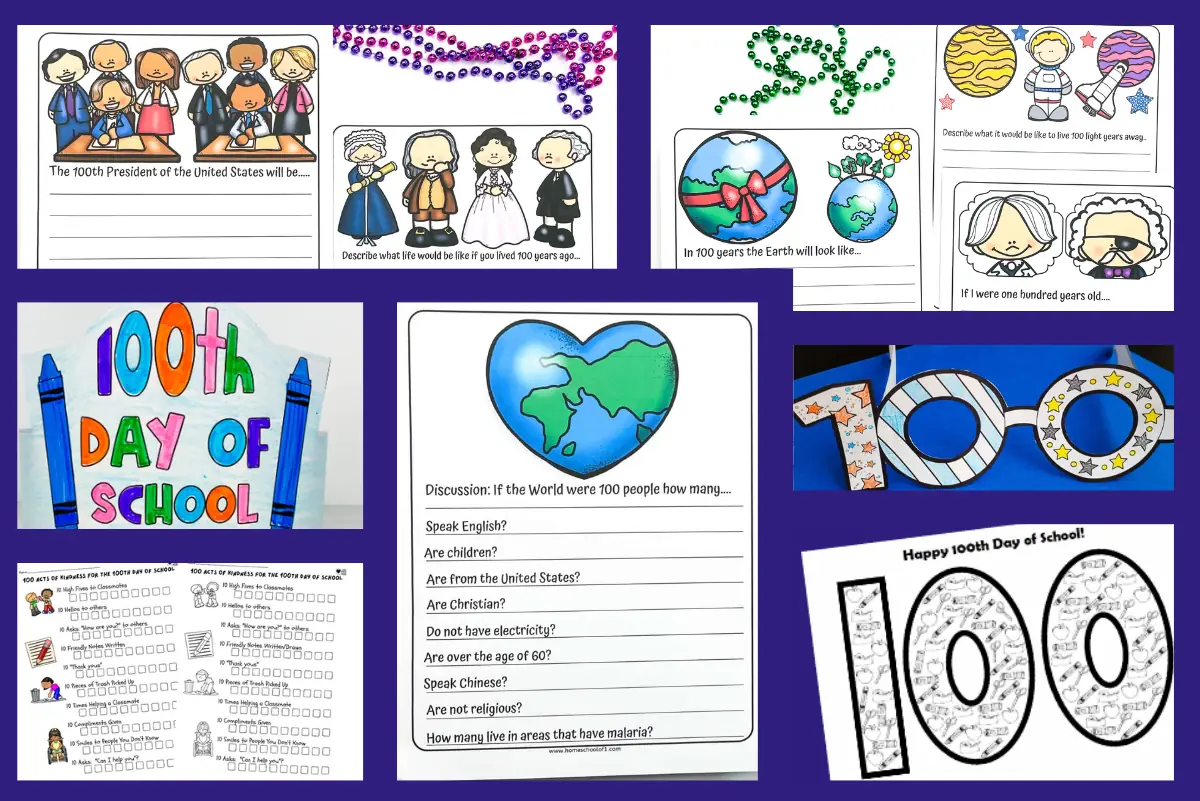 100th Day of School Free Printables