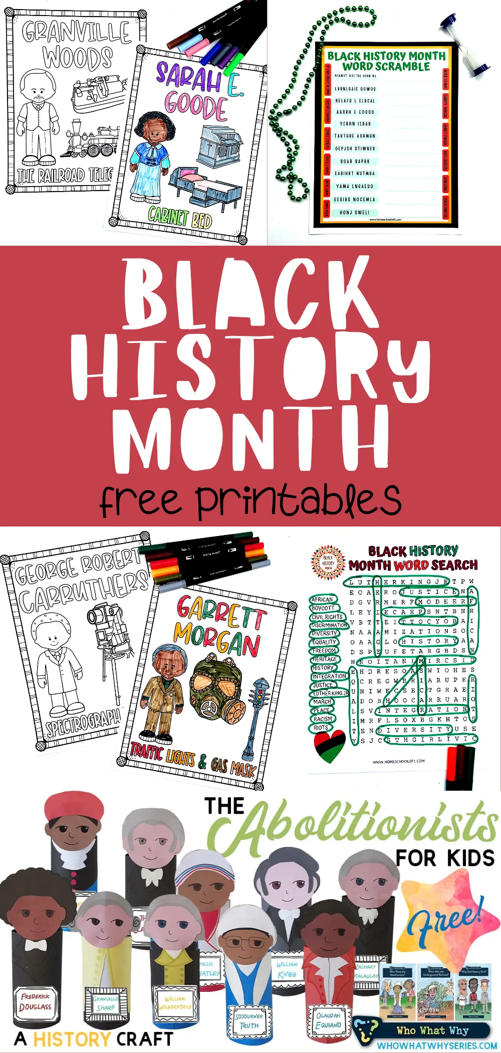 Black History Month printable activities