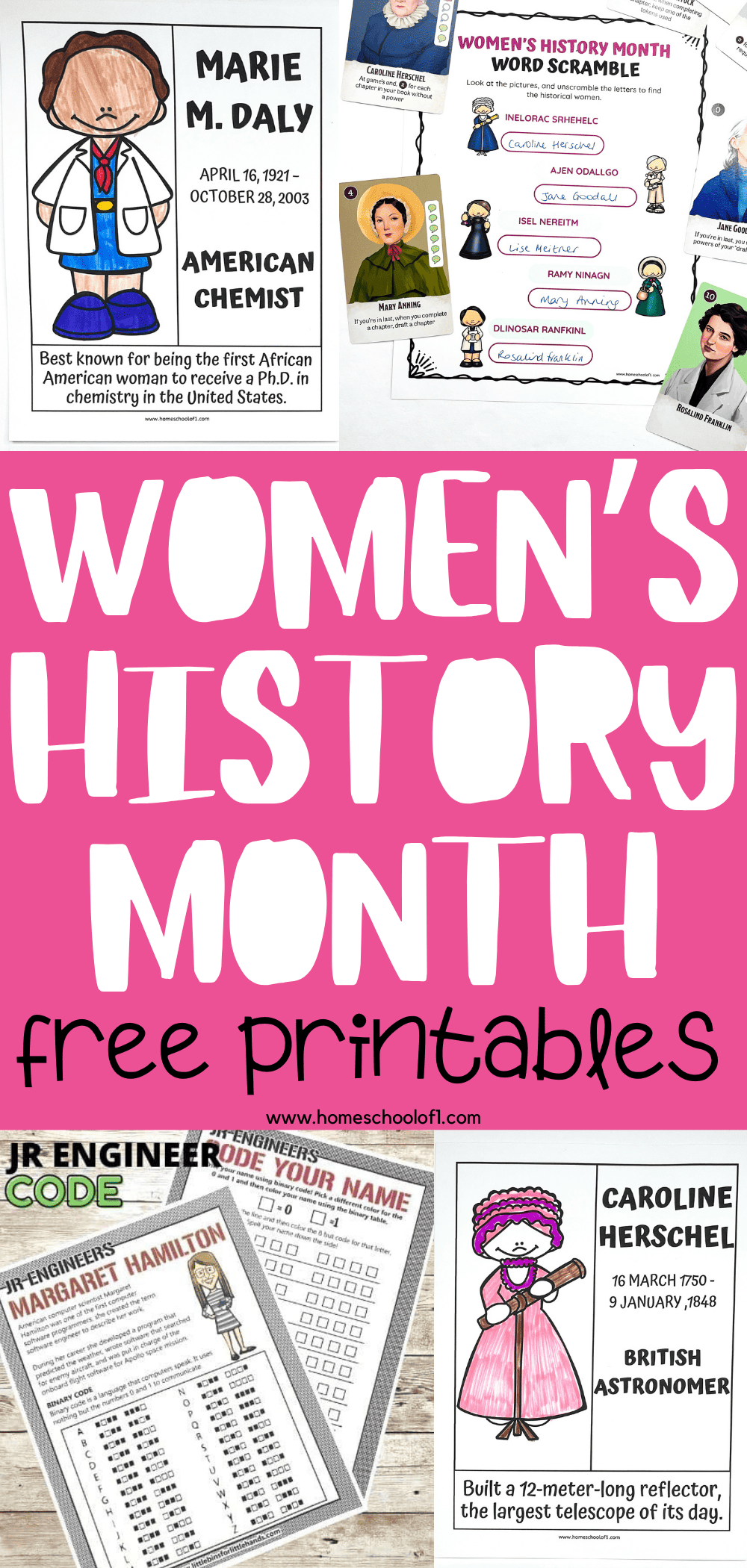 Free Women's History Month Printables