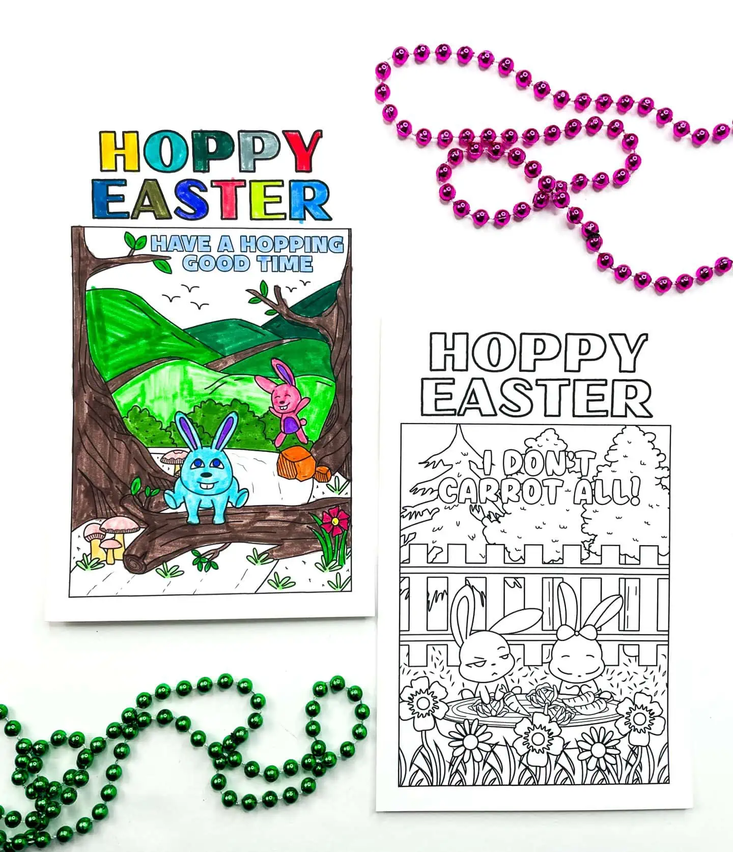 easter coloring cards free printable