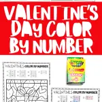 free printable valentine's day color by number