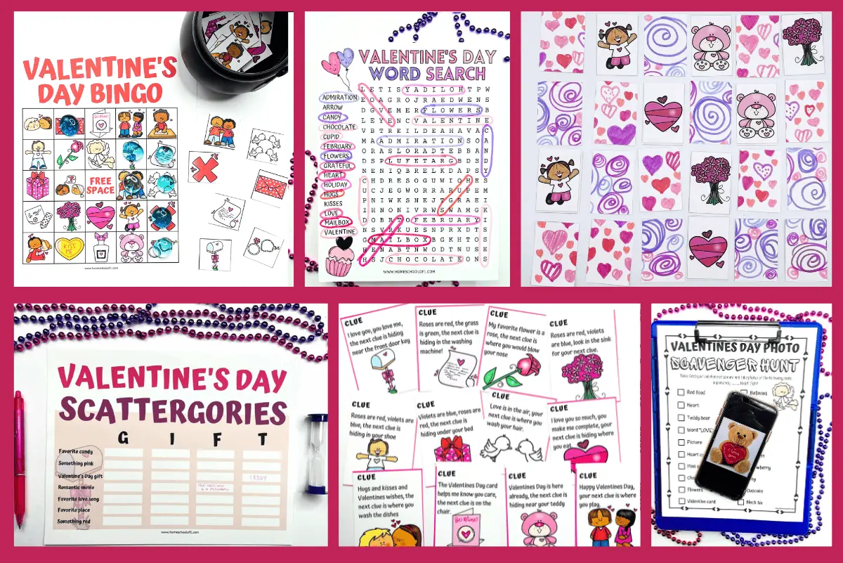 free printable valentine's day games