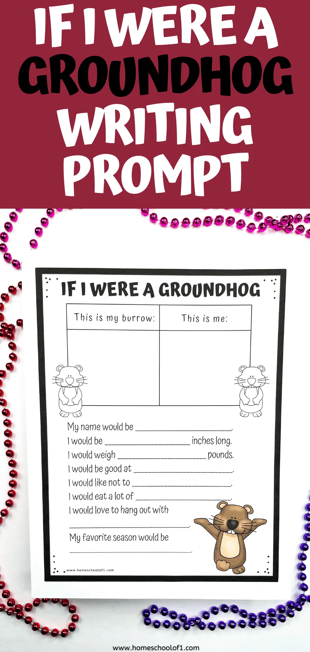 if i were a groundhog writing prompt