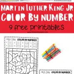 martin luther king jr color by number