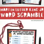 martin luther king jr word scramble