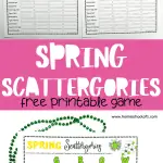 spring scattergories printable