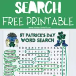 st patrick's day word search printable