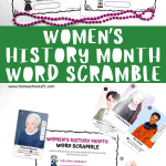 women's history month word scramble printable