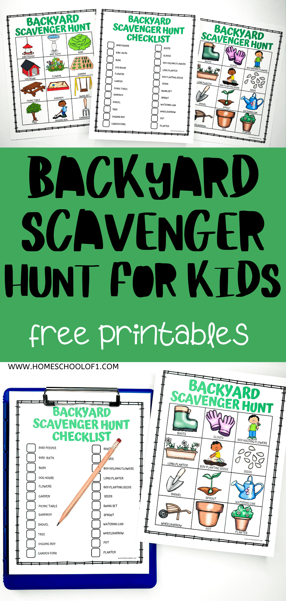 Backyard Scavenger hunt printable