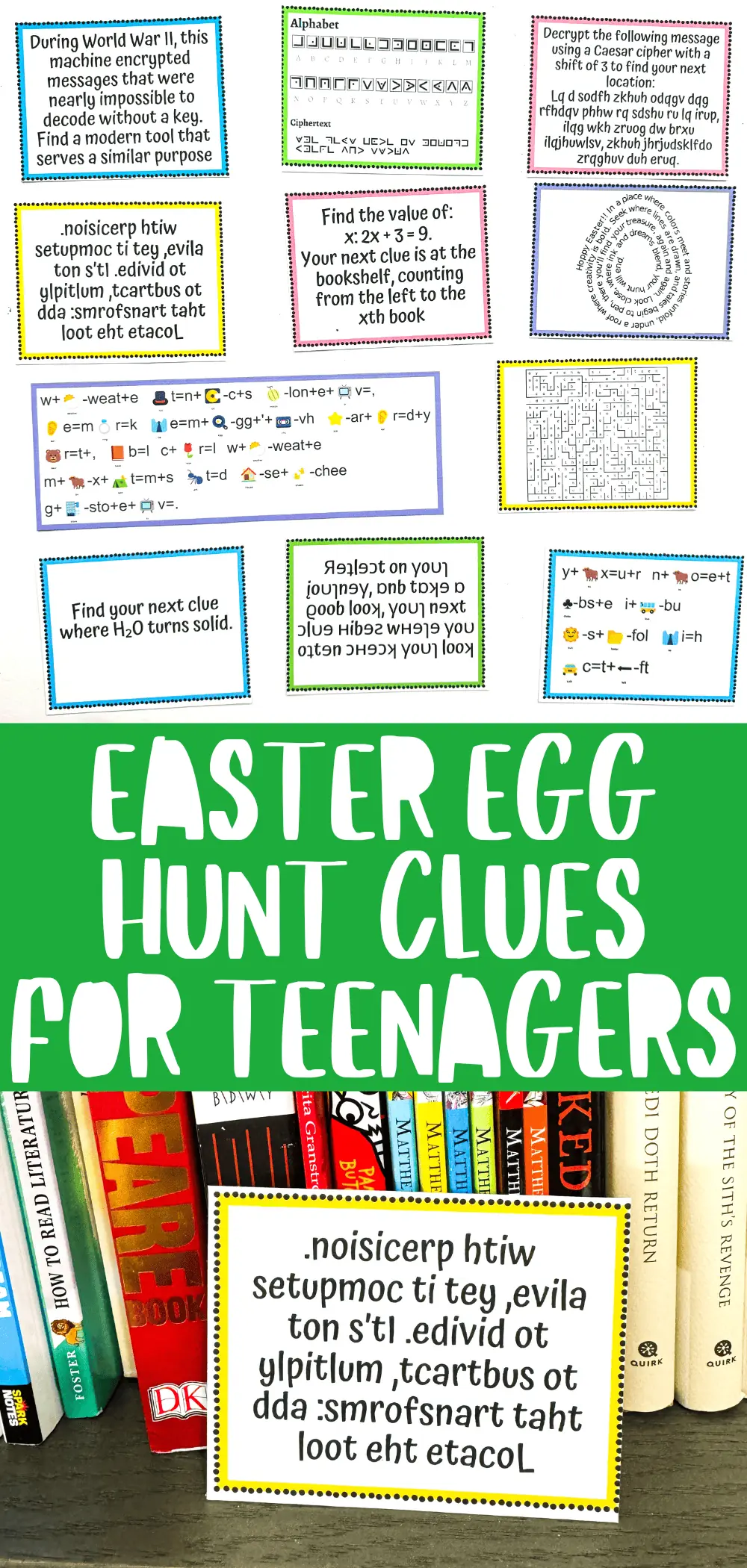 Easter egg hunt clues for teenager printable