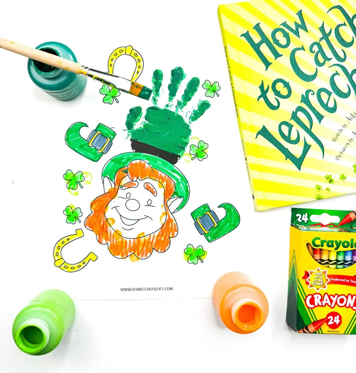 Handprint hat leprechaun