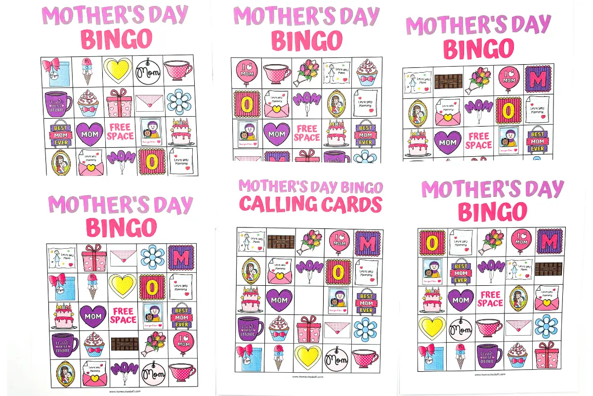 Mother's Day bingo free printable